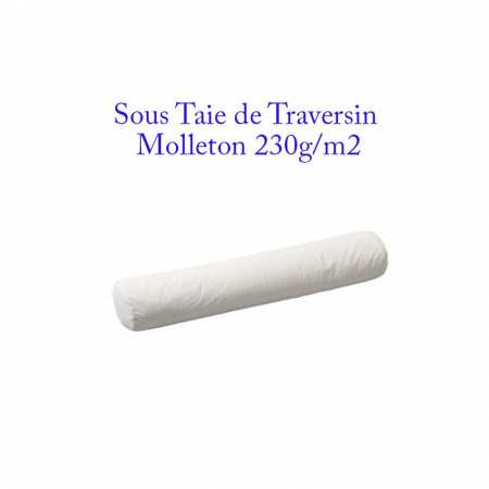 Sous Taie de Traversin MOLLETON 100% Coton 230 g/m²