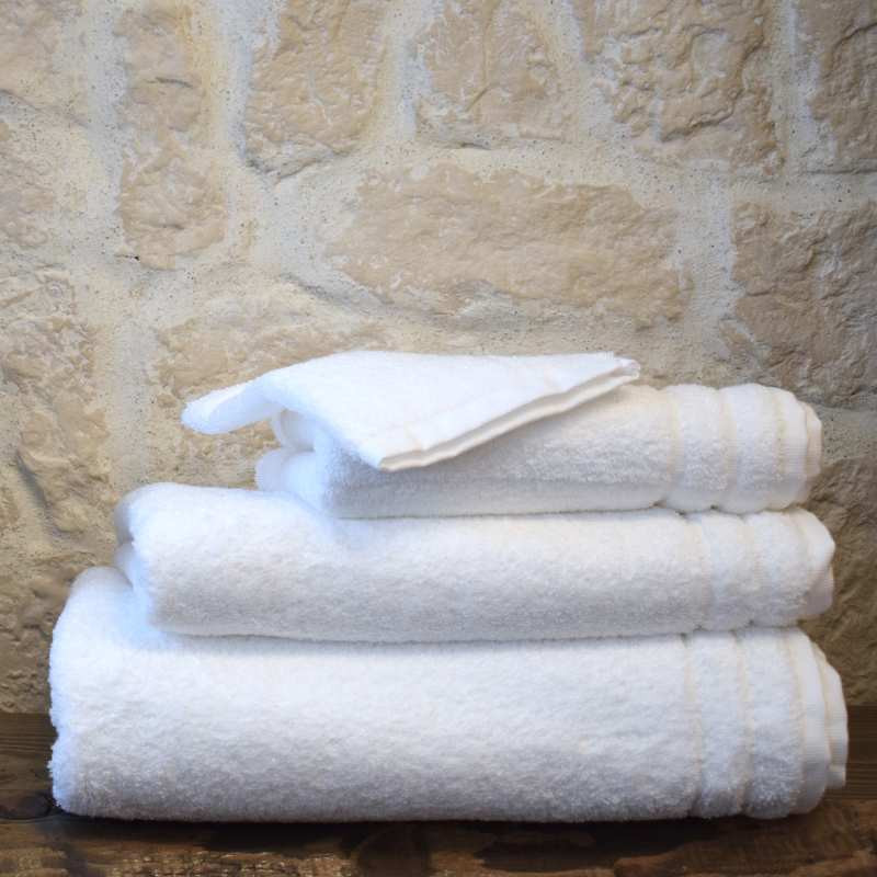 Serviettes de bain 70 x 140 cm 100 % coton naturel 500 g/m² extra épais absorbant rapide qualité hôtelière blanc 