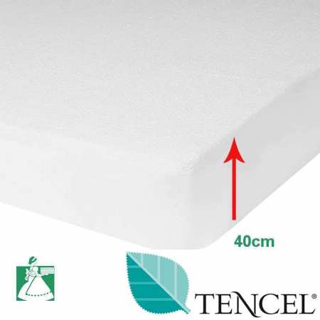 Protège Matelas TENCEL - Bonnets 40 cm 100% Tencel™ Imperméable