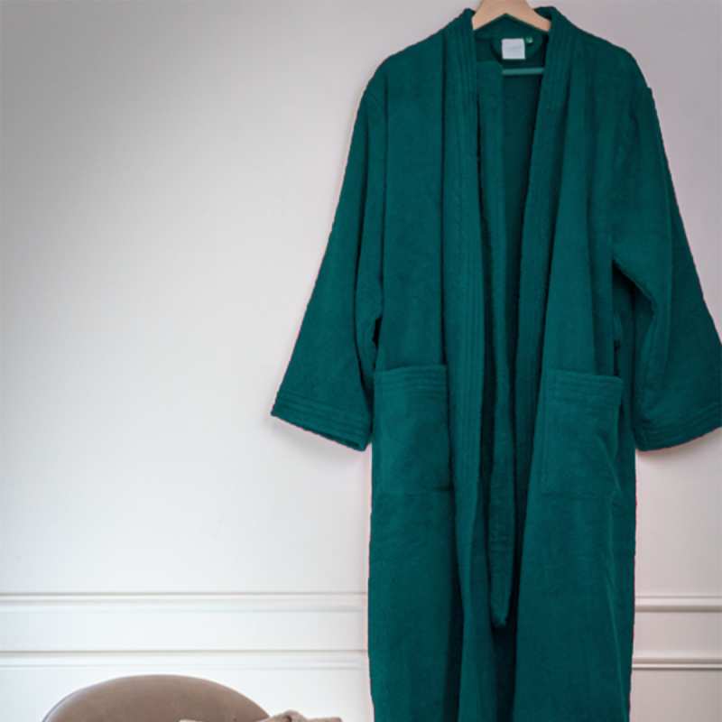 spa hôtel 100 % coton idéal pour salle de sport de qualité hôtelière Peignoir de bain unisexe de style kimono en tissu éponge douche